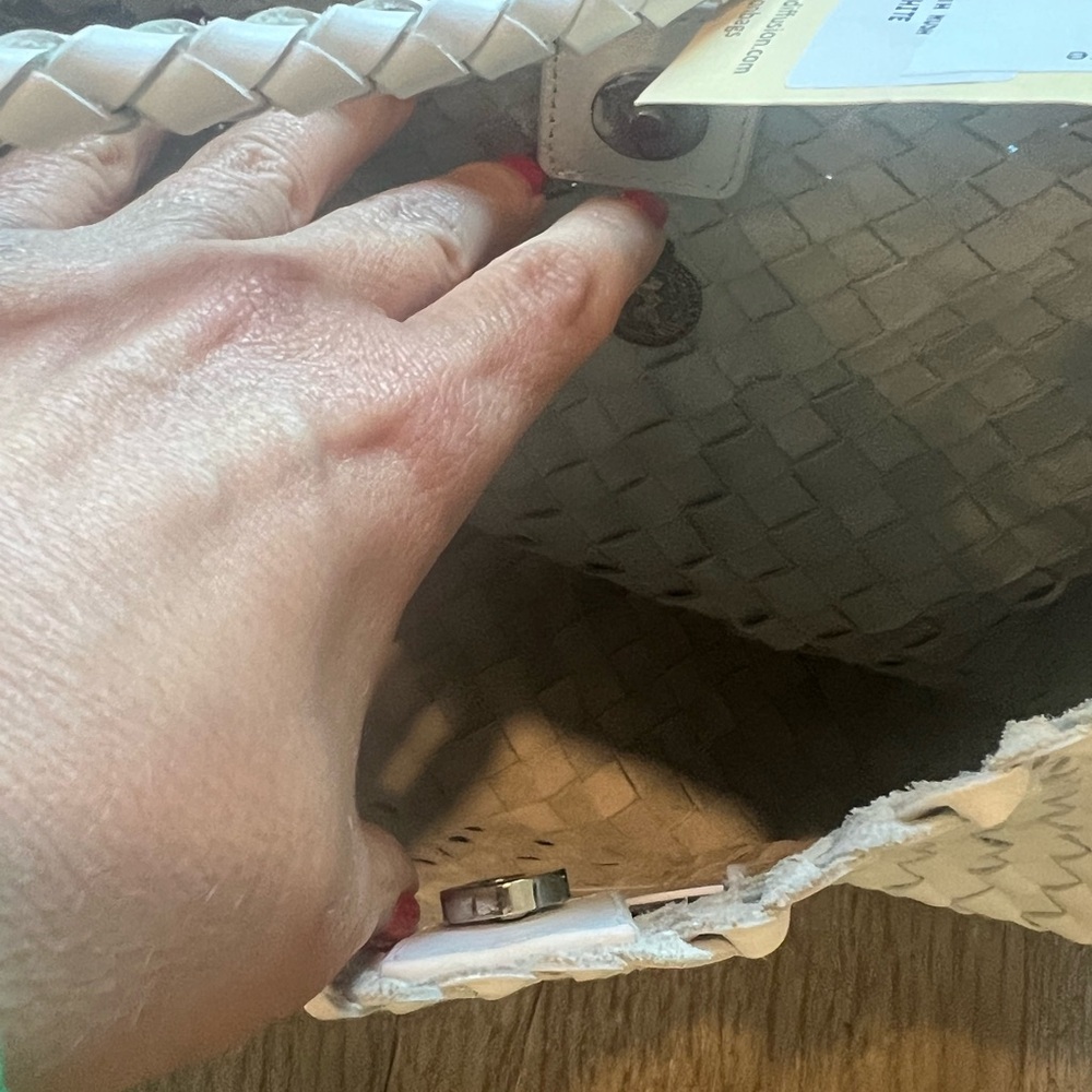 Dragon Diffusion Ivory Woven Shoulder Bag - Picture 9 of 11